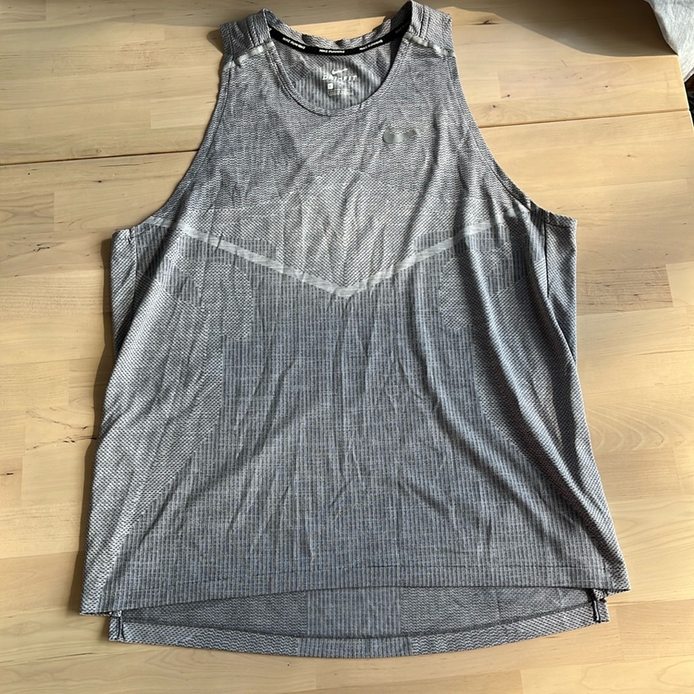 Women’s Nike Dri-Fit Grey Running Tank, Large